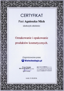 dyplom oznakowanie i opakowanie